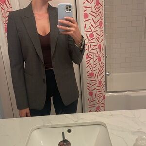 Theory fitted gray blazer